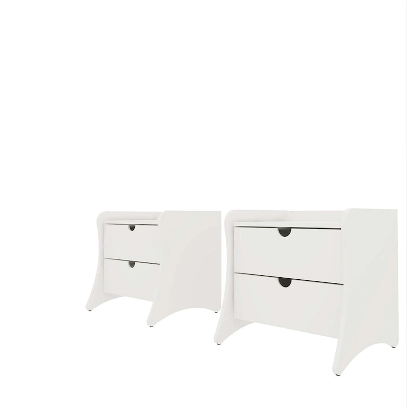 Nachttisch mit 2 Schubladen im Mid-Century Modern-Stil
