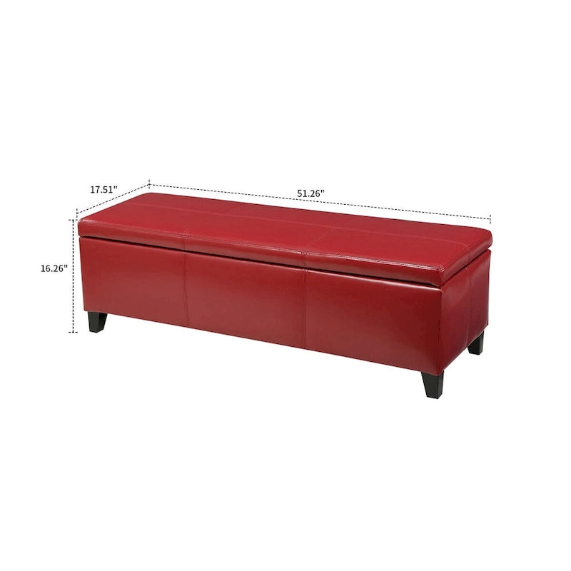 Gepolsterte Aufbewahrungsbank im zeitgenössischen minimalistischen Design