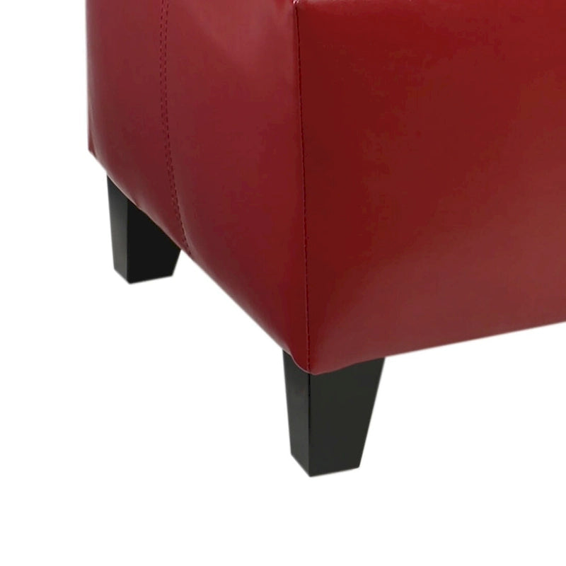 Gepolsterte Aufbewahrungsbank im zeitgenössischen minimalistischen Design