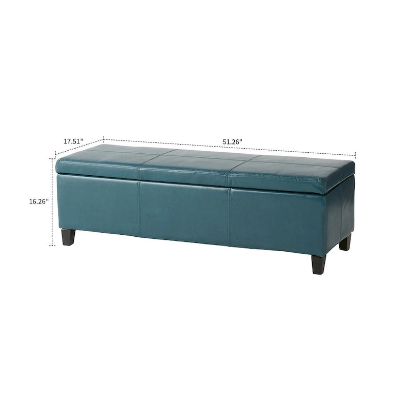 Gepolsterte Aufbewahrungsbank im zeitgenössischen minimalistischen Design