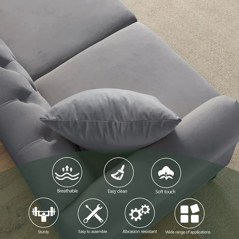 Chesterfield 3-Sitzer Polstersofa mit Zierheftung, Rollarmlehnen und Nagelbesatz