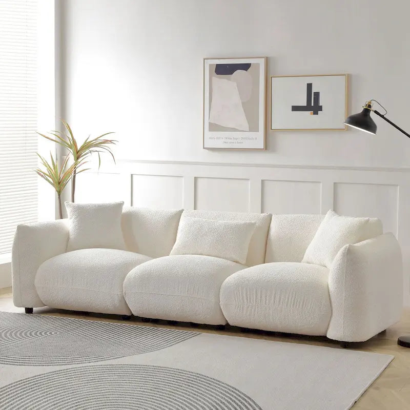 Polster-Ecksofa mit Ottomane