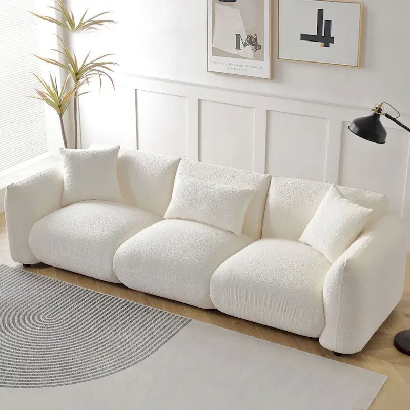 Polster-Ecksofa mit Ottomane
