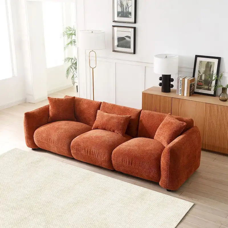 Polster-Ecksofa mit Ottomane