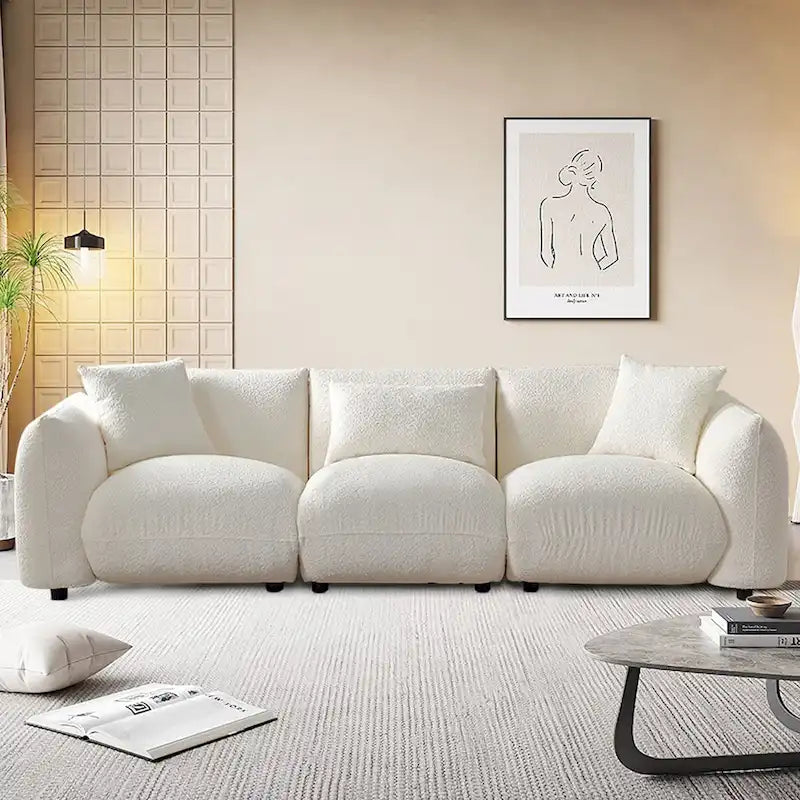 Polster-Ecksofa mit Ottomane
