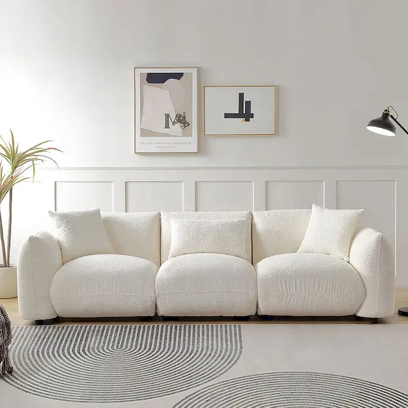 Polster-Ecksofa mit Ottomane