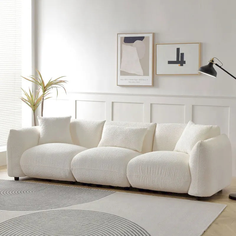 Polster-Ecksofa mit Ottomane