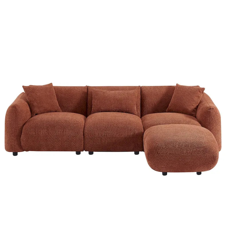 Polster-Ecksofa mit Ottomane
