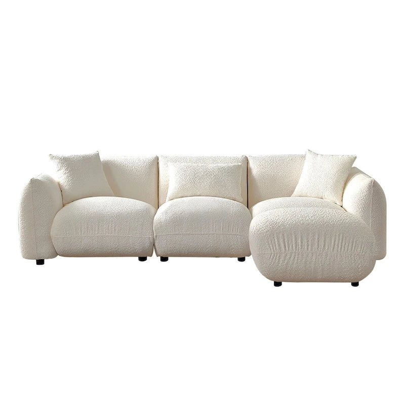 Polster-Ecksofa mit Ottomane