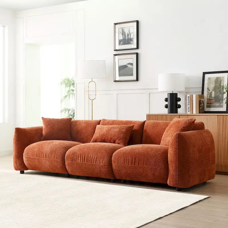 Polster-Ecksofa mit Ottomane