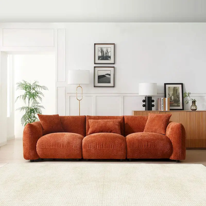 Polster-Ecksofa mit Ottomane