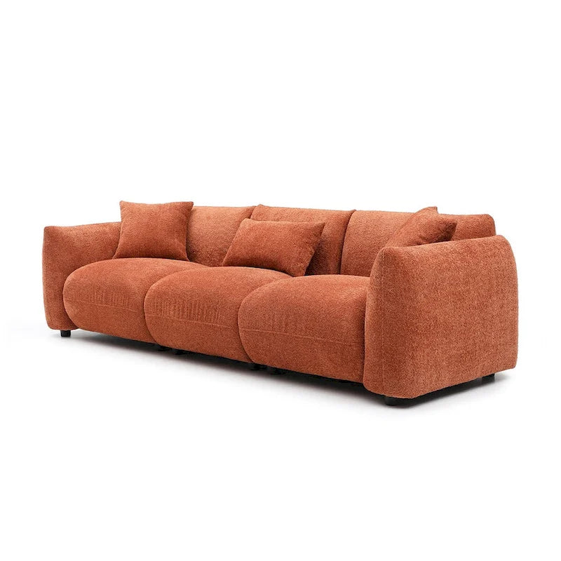 Polster-Ecksofa mit Ottomane