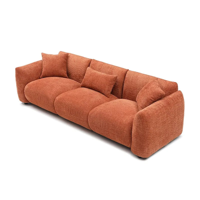 Polster-Ecksofa mit Ottomane
