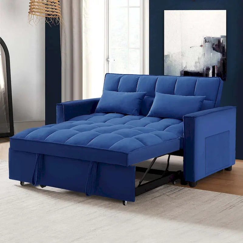 Samt-Schlafsofa-Loveseat mit Seitenfach