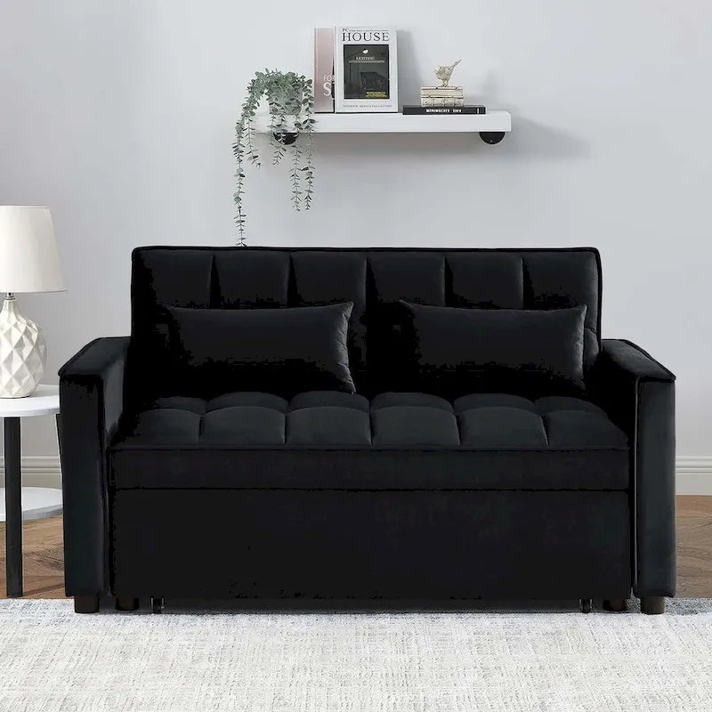 Samt-Schlafsofa-Loveseat mit Seitenfach