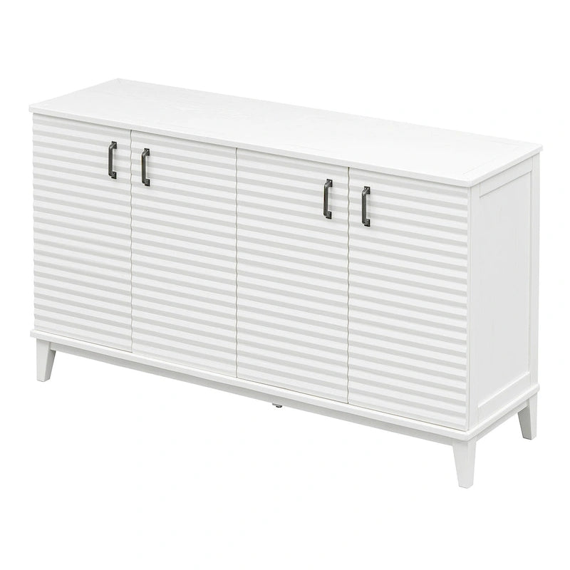 Modernes Sideboard mit 4 Türen, großem Stauraum, verstellbaren Einlegeböden und Metallgriffen
