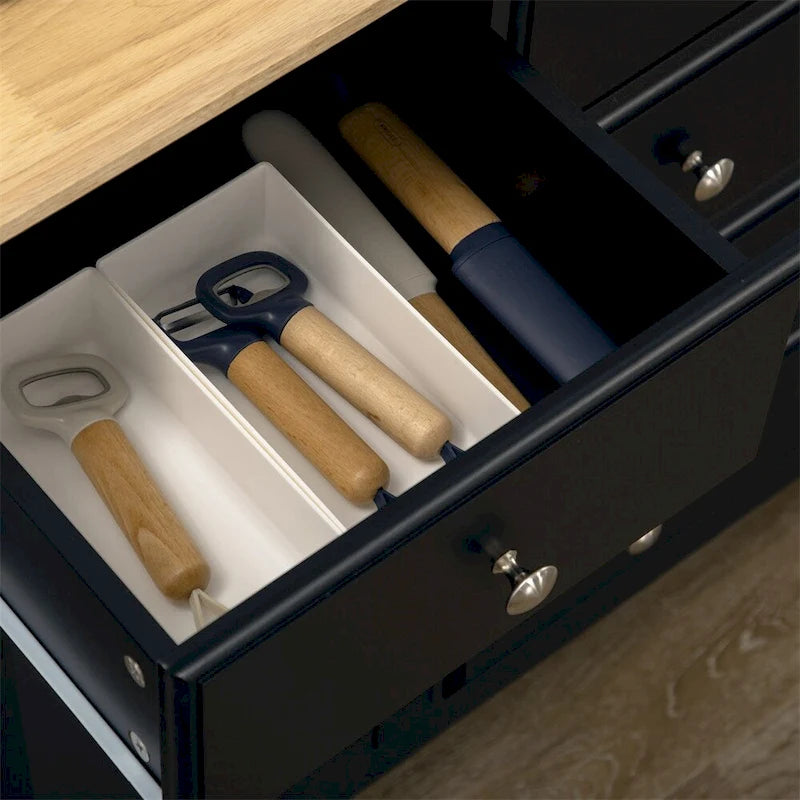 Holz-Sideboard-Buffet-Schrank mit Schubladen und verstellbaren Einlegeböden
